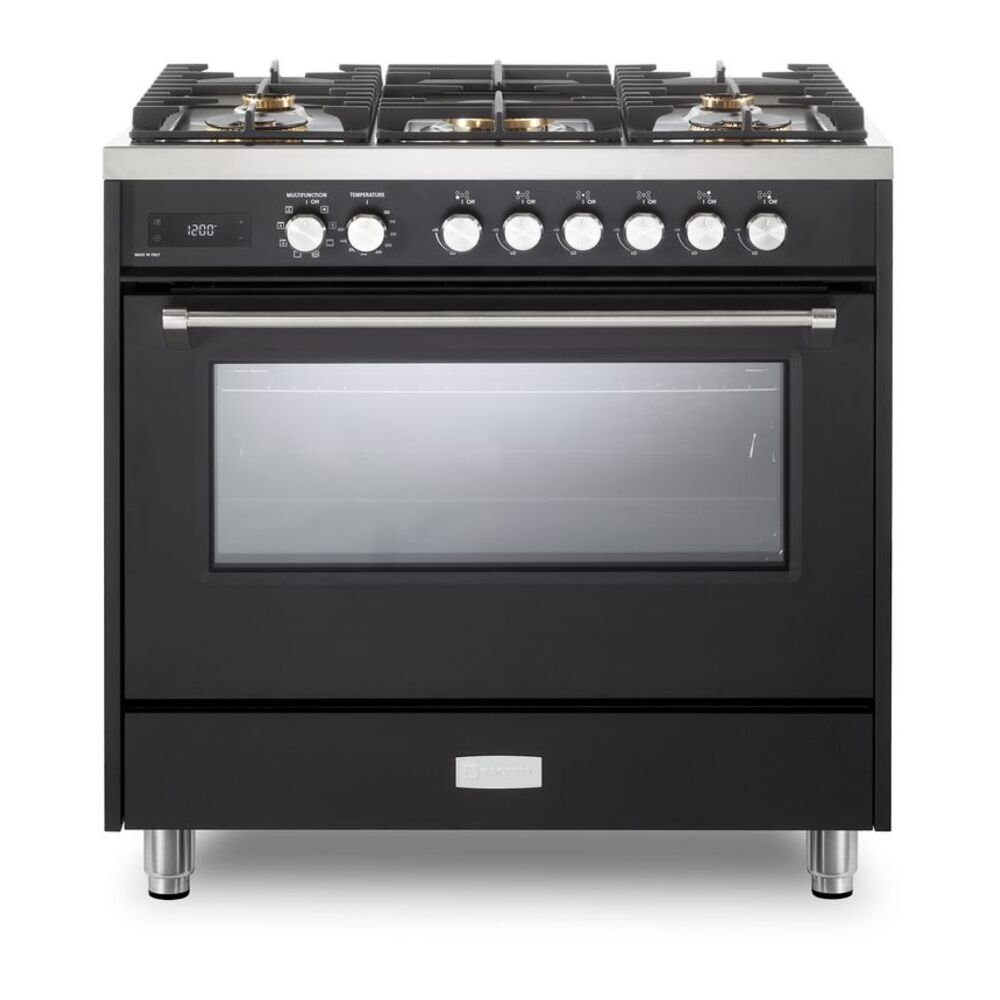 36 inch Ultima Collection Freestanding Dual Fuel Range with 5 Sealed SABAF Brass Burners, 5 cu. ft. Oven Capacity VUFSGE365E