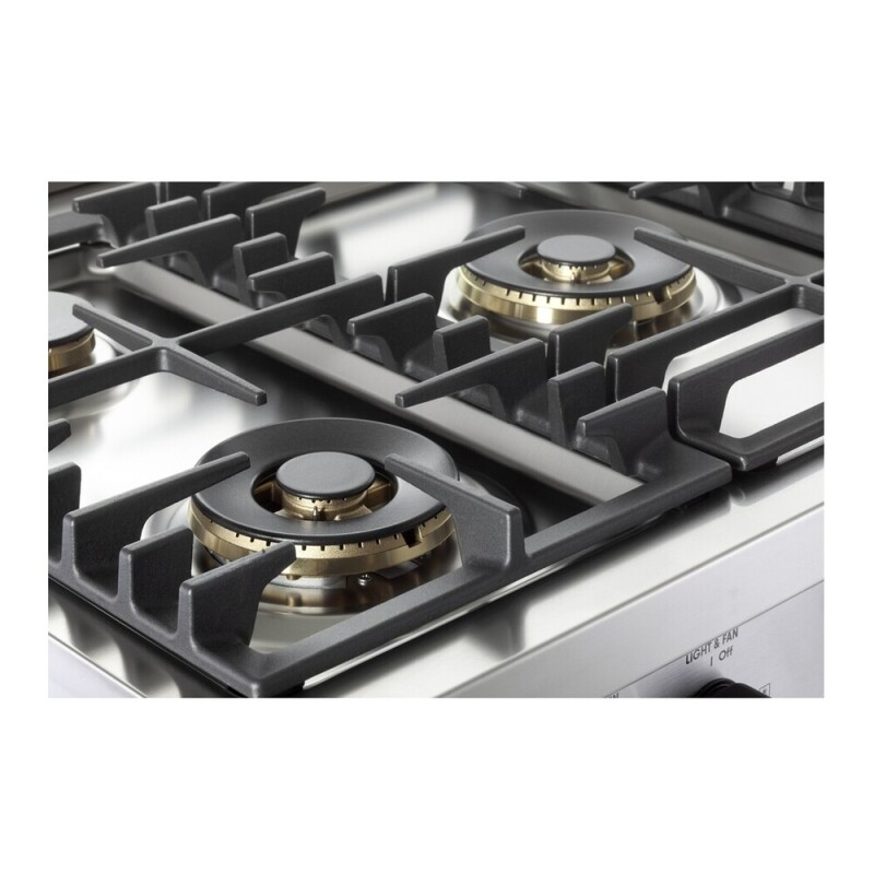 48 inch Ultima Collection Dual Fuel Range with 6 Brass Sealed Burners, 5.8 cu. ft. Oven Capacity, Digital Clock VUFSGE486DSS