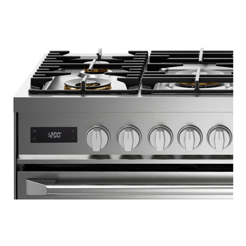 48 inch Ultima Collection Dual Fuel Range with 6 Brass Sealed Burners, 5.8 cu. ft. Oven Capacity, Digital Clock VUFSGE486DSS