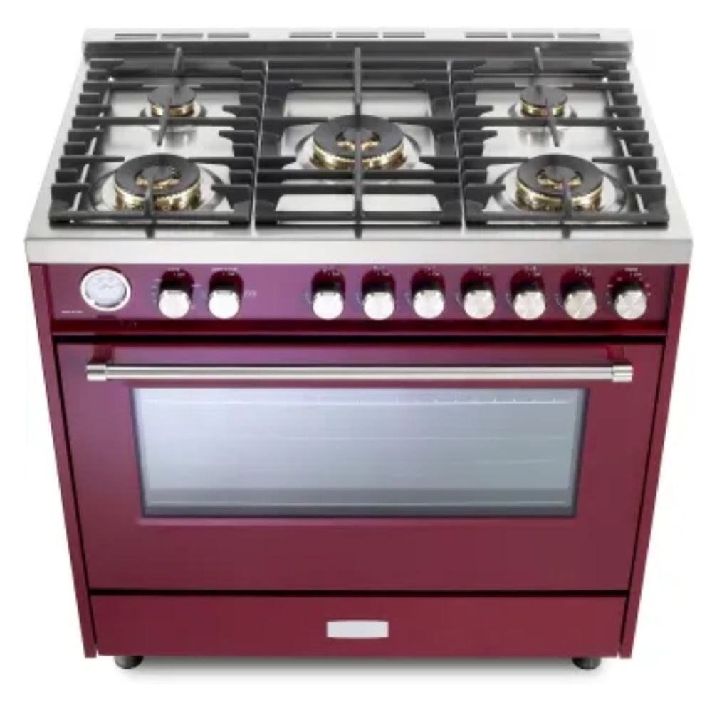 36 inch Ultima Collection Freestanding Gas Range with 5 Sealed SABAF Brass Burners, 5 cu. ft. Oven Capacity, Temperature Gauge VUFSGG365BU
