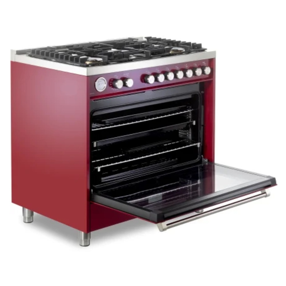 36 inch Ultima Collection Freestanding Gas Range with 5 Sealed SABAF Brass Burners, 5 cu. ft. Oven Capacity, Temperature Gauge VUFSGG365BU