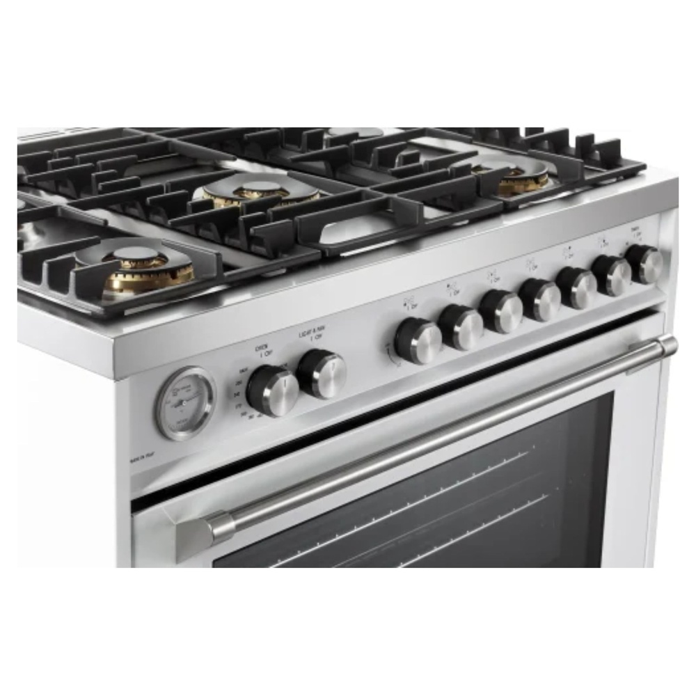 36 inch Ultima Collection Freestanding Gas Range with 5 Sealed SABAF Brass Burners, 5 cu. ft. Oven Capacity, Temperature Gauge VUFSGG365W