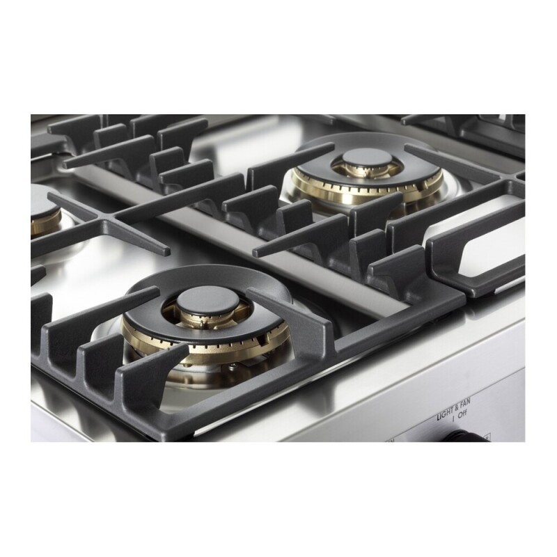 48 inch Ultima Collection Gas Range with 6 Brass Burners, 5.2 cu. ft. Oven Total Capacity, LP Conversion Kit, Analog Temperature Indicator VUFSGG486DSS
