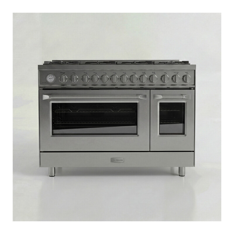 48 inch Ultima Collection Gas Range with 6 Brass Burners, 5.2 cu. ft. Oven Total Capacity, LP Conversion Kit, Analog Temperature Indicator VUFSGG486DSS