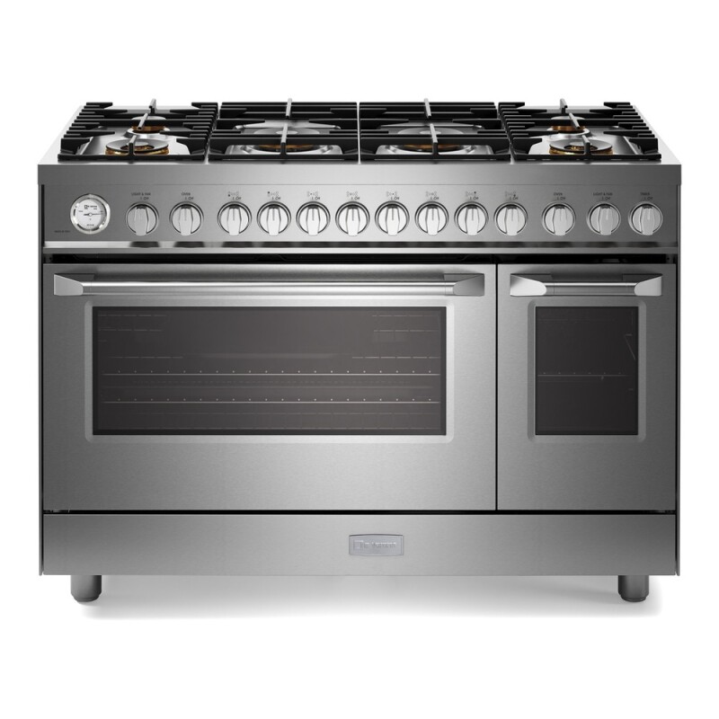 48 inch Ultima Collection Gas Range with 6 Brass Burners, 5.2 cu. ft. Oven Total Capacity, LP Conversion Kit, Analog Temperature Indicator VUFSGG486DSS
