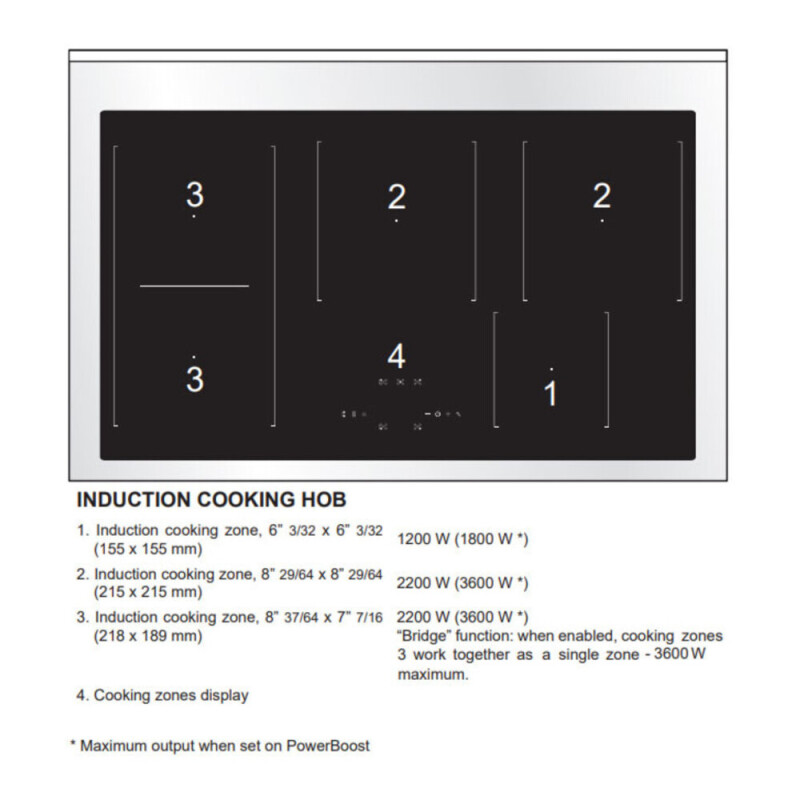 36 inch Ultima Collection Double Oven Induction Range with 5 Elements, 4.1 cu. ft. Oven Total Capacity VUFSIE365DSS