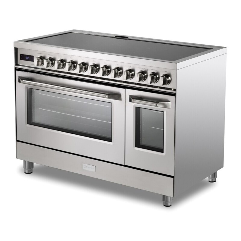 48 inch Ultima Collection Induction Range with 7 Elements, Griddle, 6.5 cu. ft. Total Oven Capacity, Bridge Control, Digital Clock VUFSIE487DSS