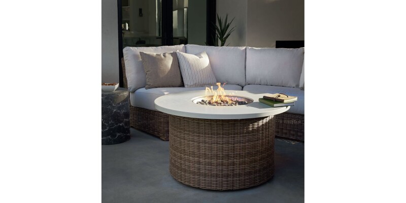 Huntington Outdoor Round Fire Table W003RDFTNLAVTMB