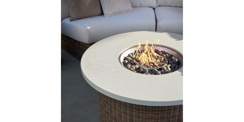 Huntington Outdoor Round Fire Table W003RDFTNLAVTMB