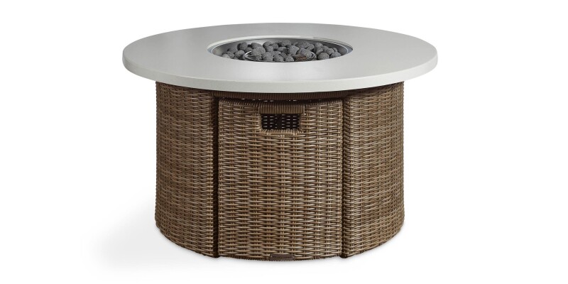 Huntington Outdoor Round Fire Table W003RDFTNLAVTMB