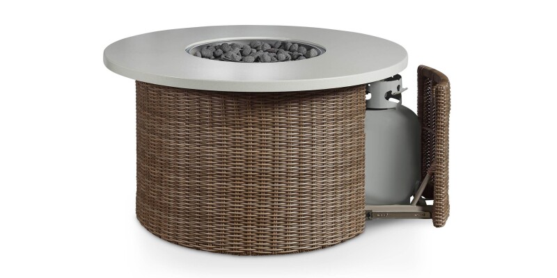 Huntington Outdoor Round Fire Table W003RDFTNLAVTMB