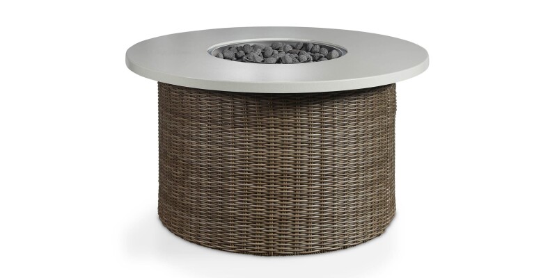 Huntington Outdoor Round Fire Table W003RDFTRLAVTMB