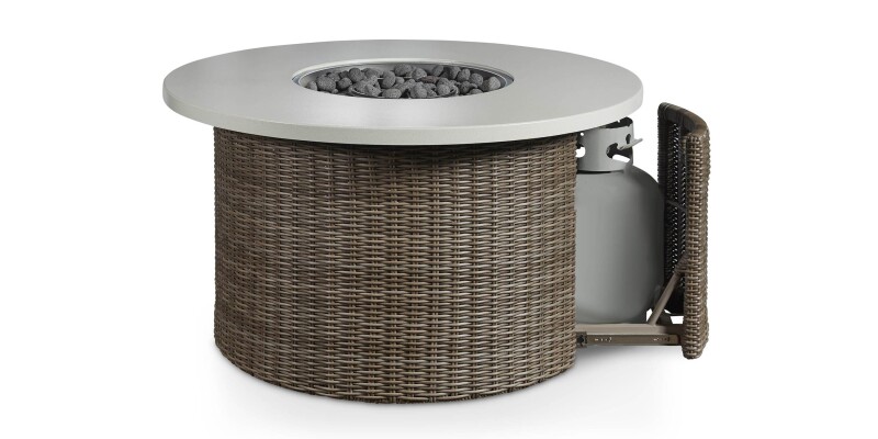Huntington Outdoor Round Fire Table W003RDFTRLAVTMB