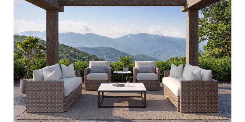 Ashford Outdoor Bench Sofa W017K62B2HO11619PREMIER