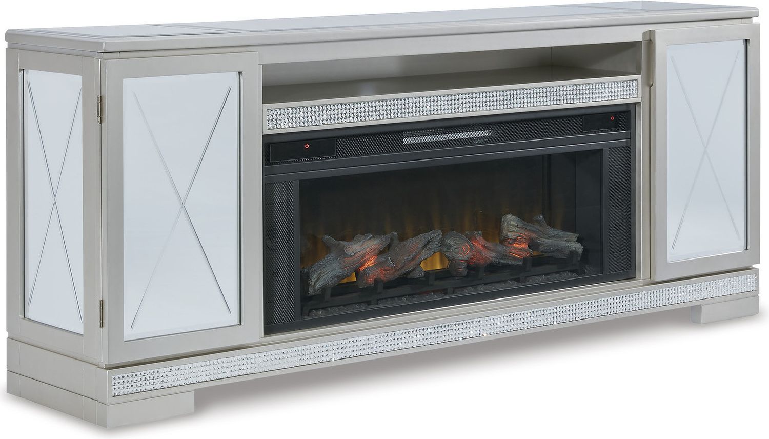 Entertainment Accessories Black Fireplace Insert W10012