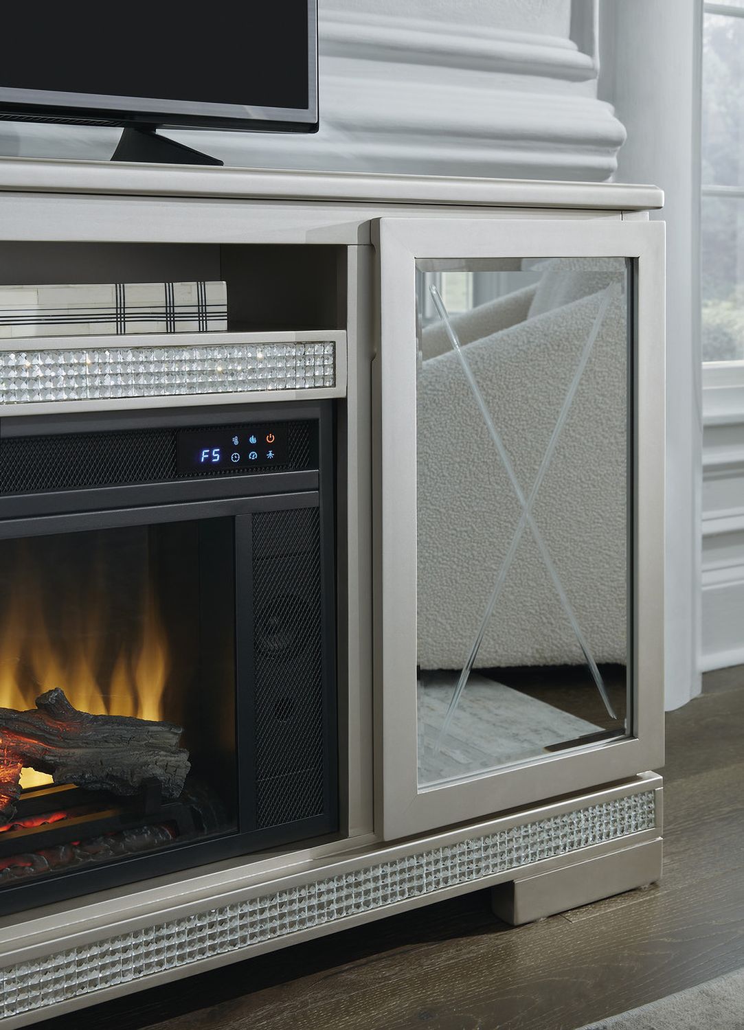 Entertainment Accessories Black Fireplace Insert W10012