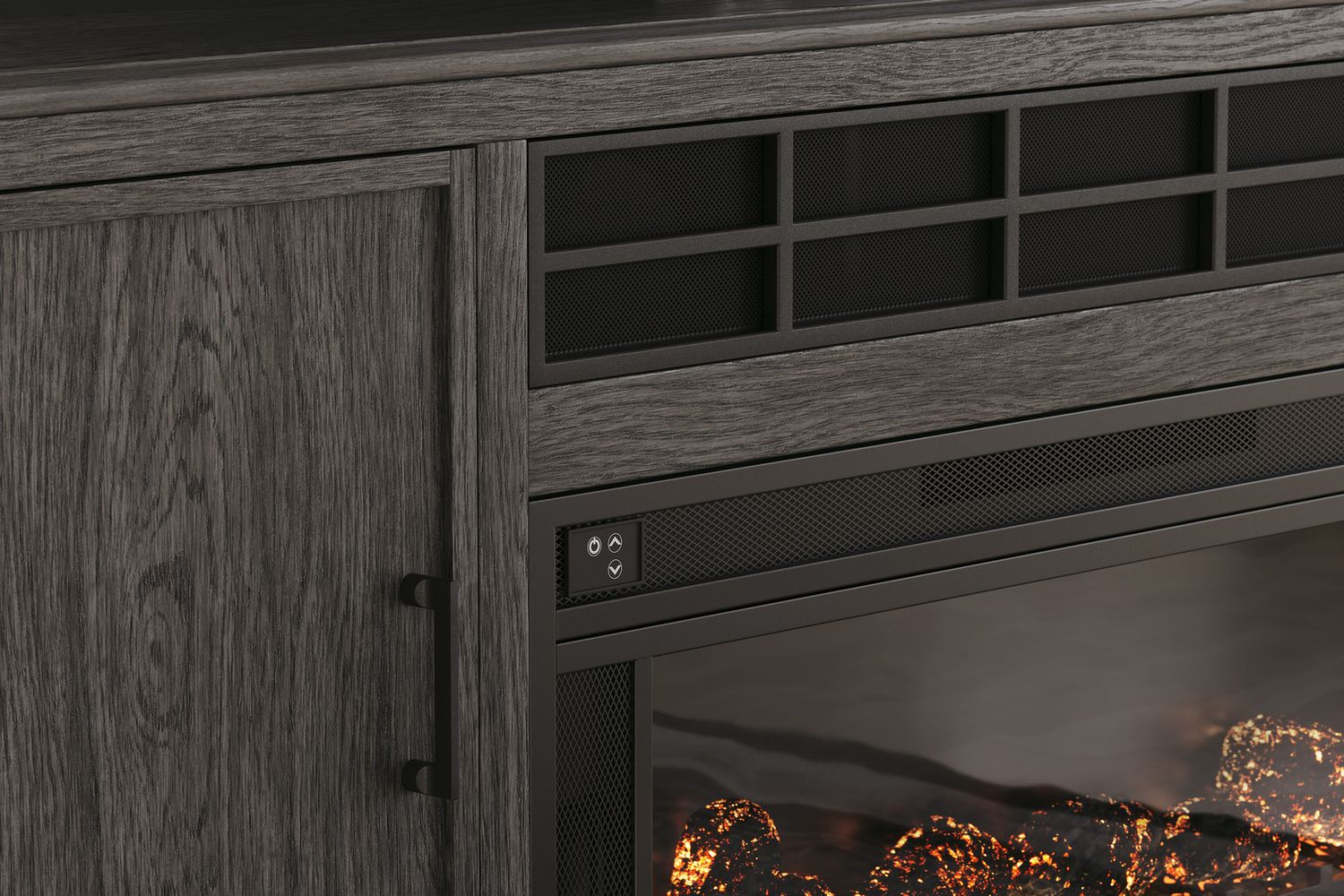 Entertainment Accessories Black Fireplace Insert W10012