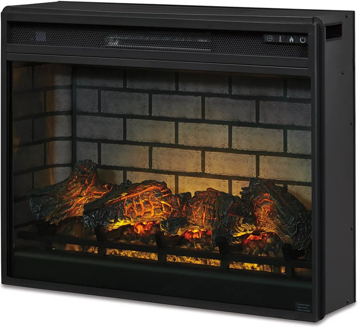 Black Electric Infrared Fireplace Insert W100121