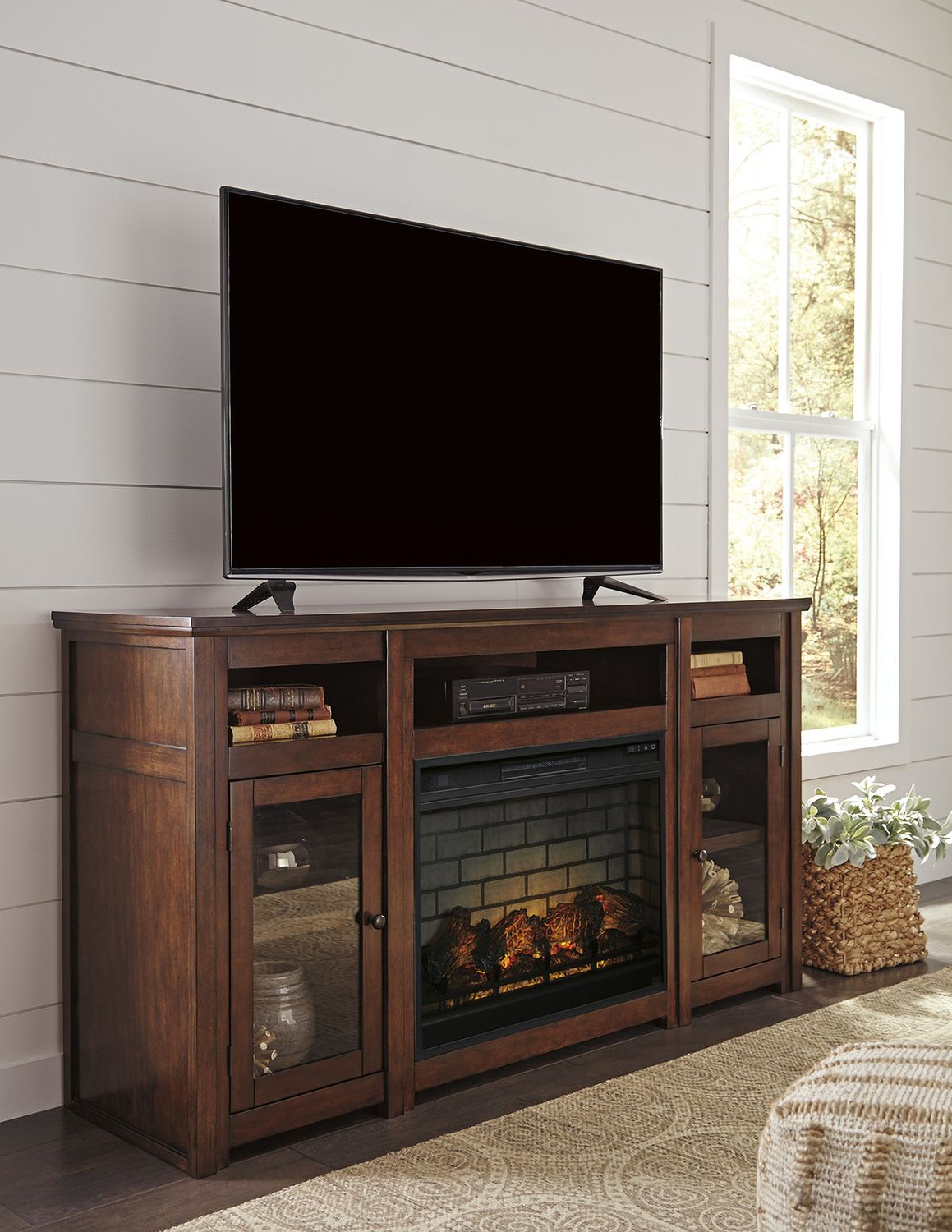 Black Electric Infrared Fireplace Insert W100121