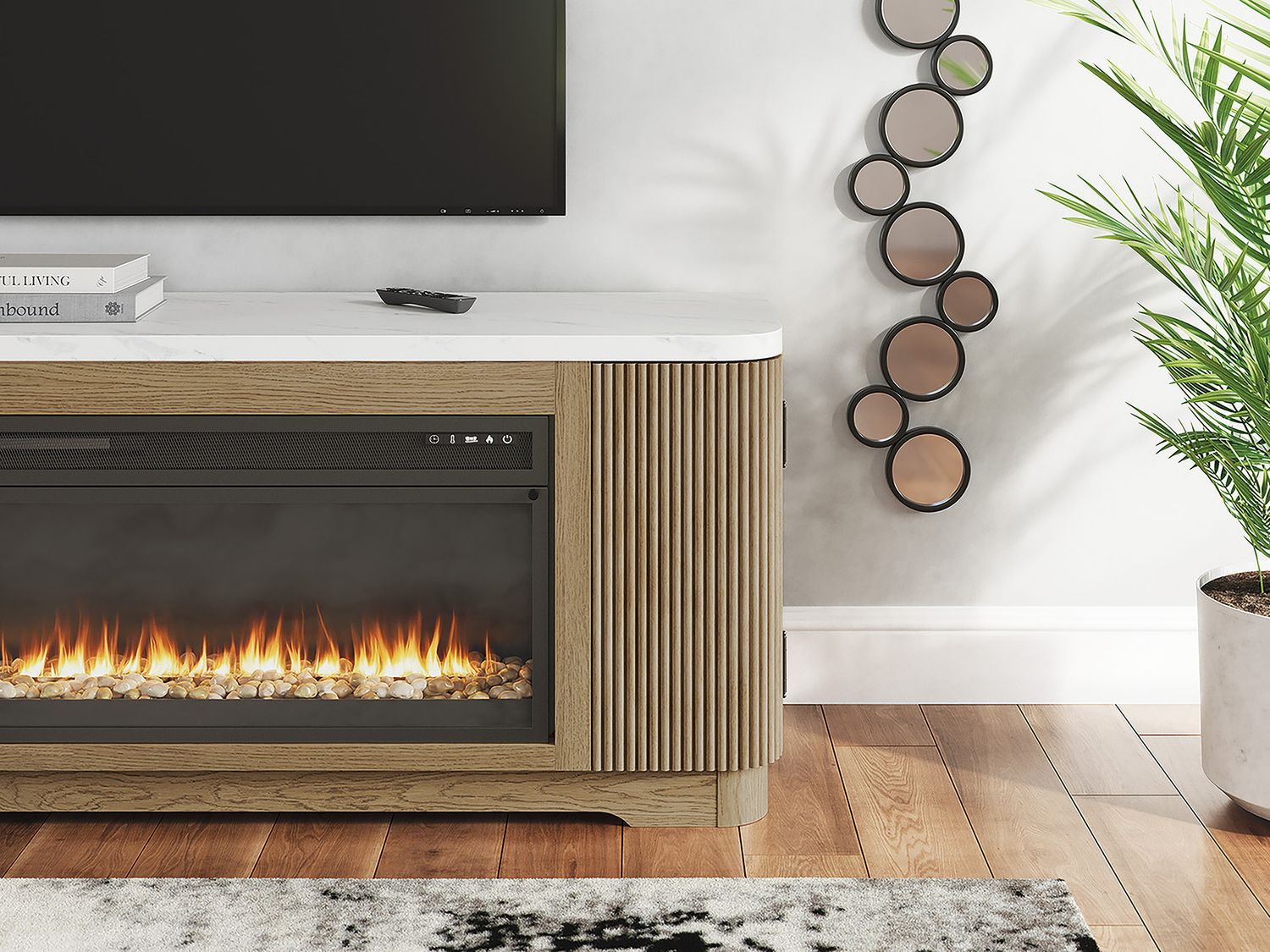 Wide Fireplace Insert W10022