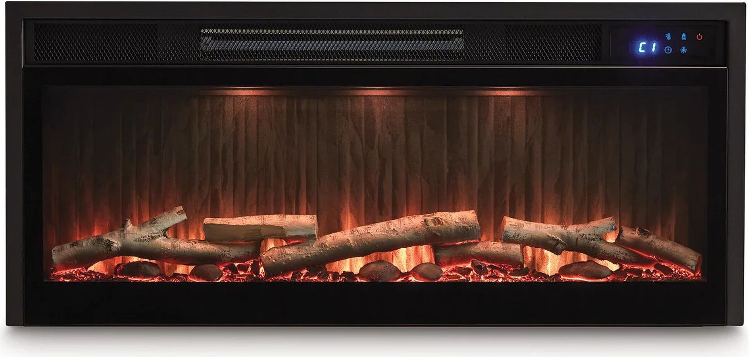 Entertainment Accessories Fireplace Insert In Black W100703