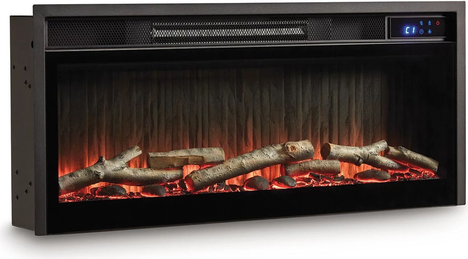 Entertainment Accessories Fireplace Insert In Black W100703