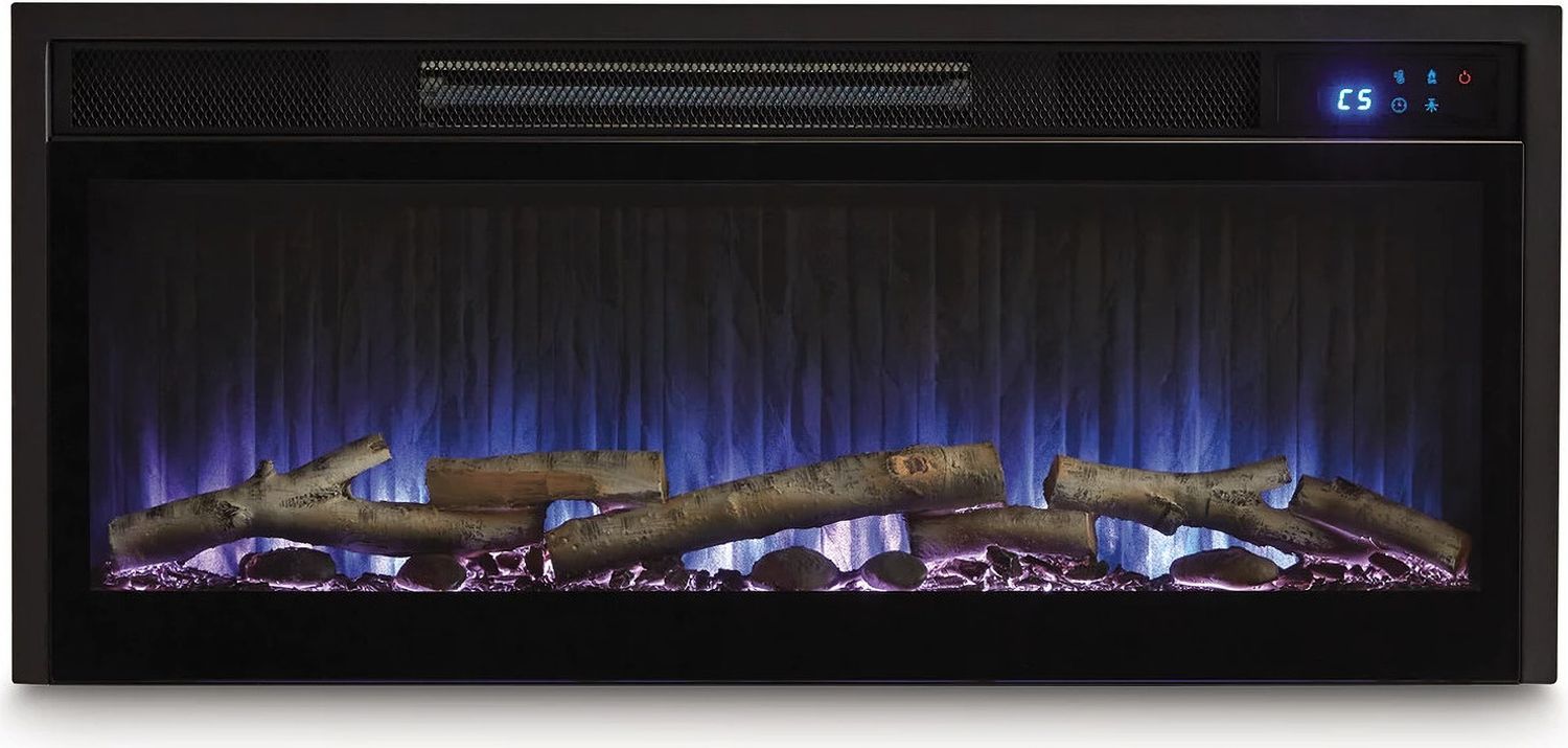 Entertainment Accessories Fireplace Insert In Black W100703