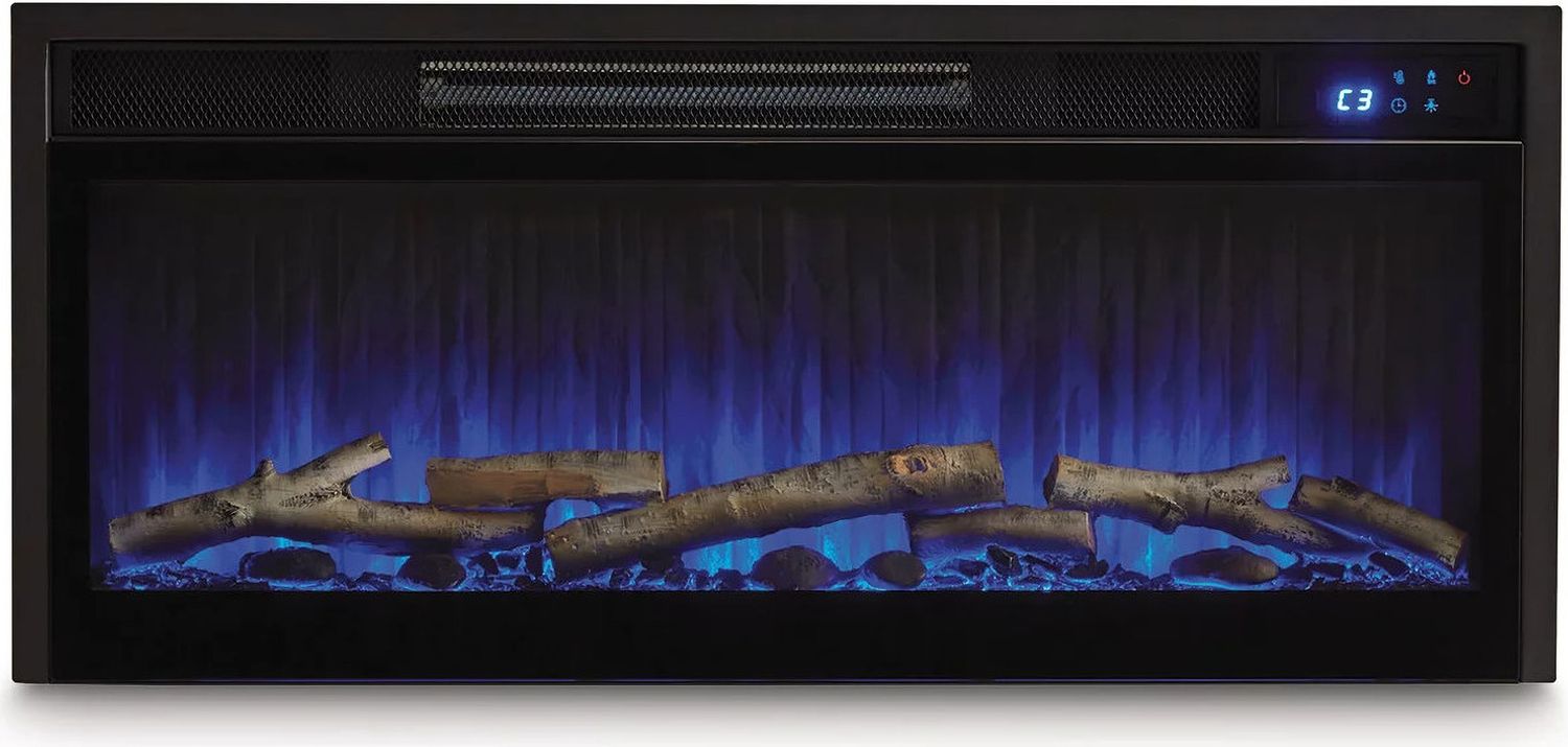 Entertainment Accessories Fireplace Insert In Black W100703