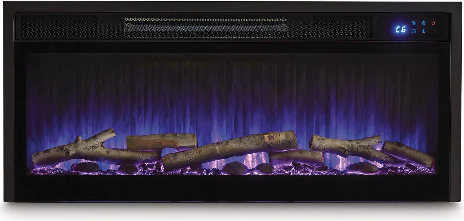Entertainment Accessories Fireplace Insert In Black W100703