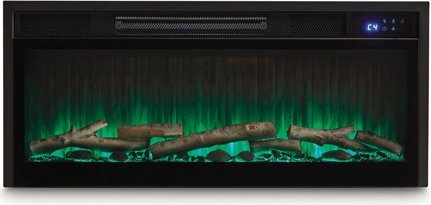 Entertainment Accessories Fireplace Insert In Black W100703