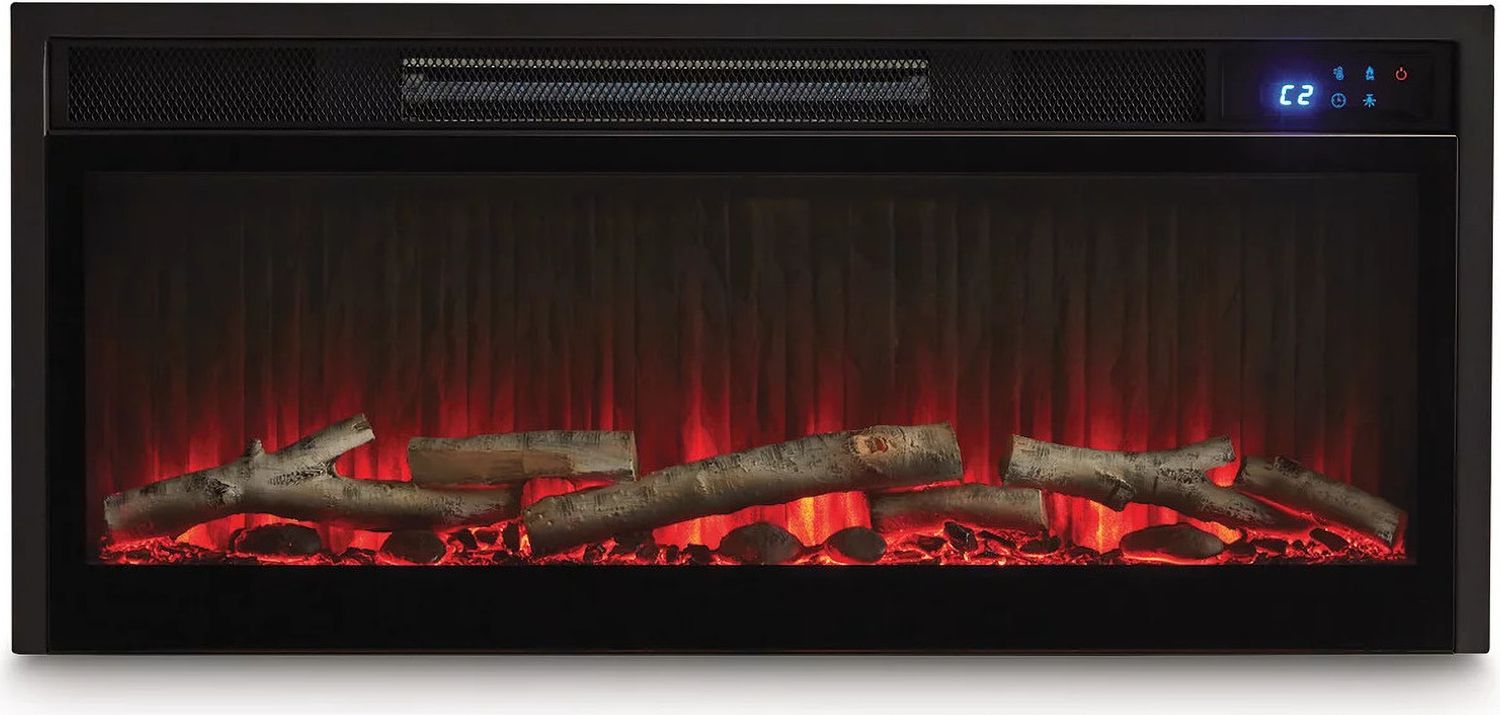 Entertainment Accessories Fireplace Insert In Black W100703