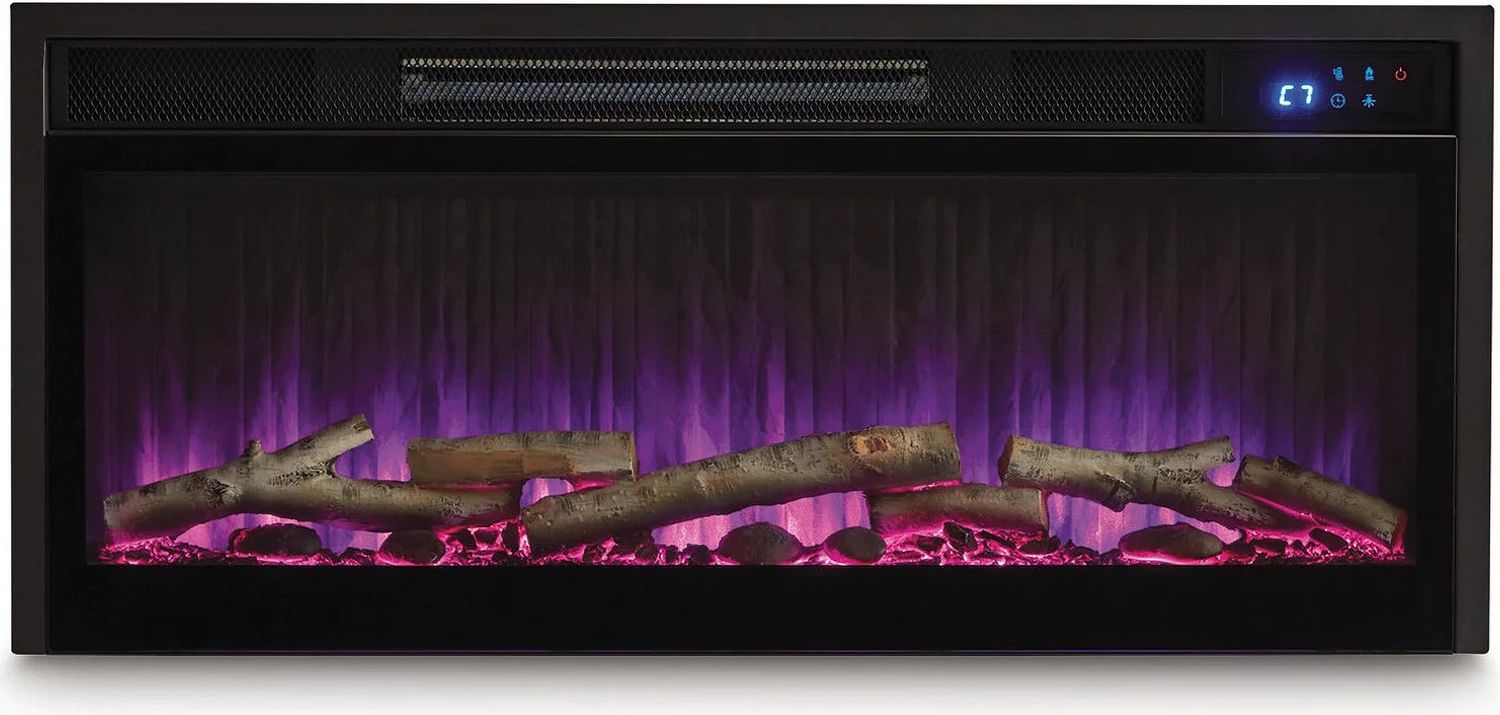 Entertainment Accessories Fireplace Insert In Black W100703