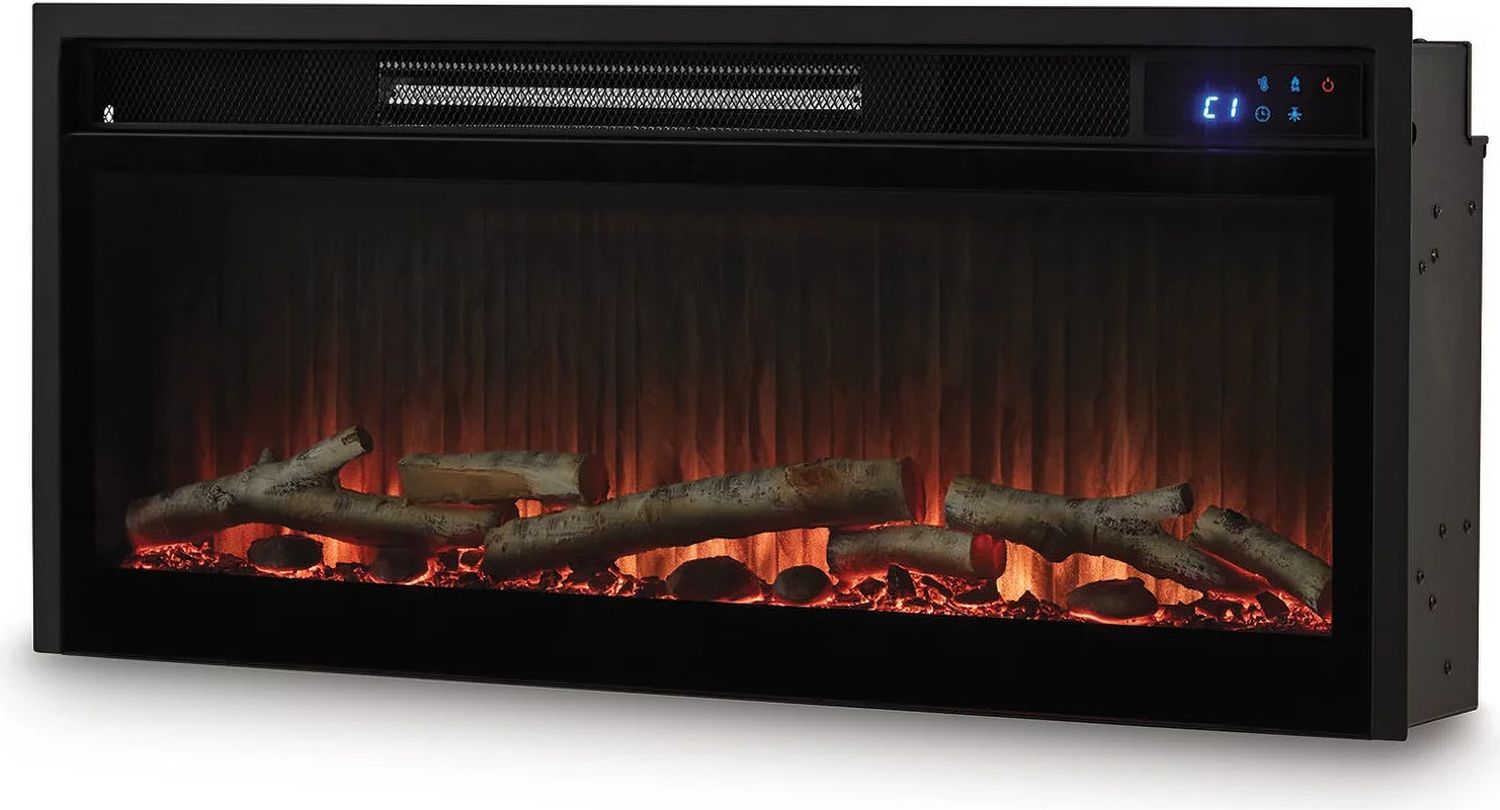 Entertainment Accessories Fireplace Insert In Black W100703