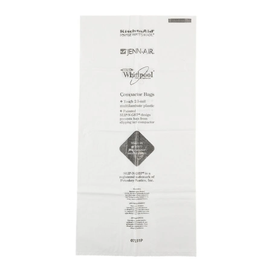 60-pack Of Heavy-duty Plastic Compactor Bags With Odor Remover For 15-in Compactor Models W10165294RB