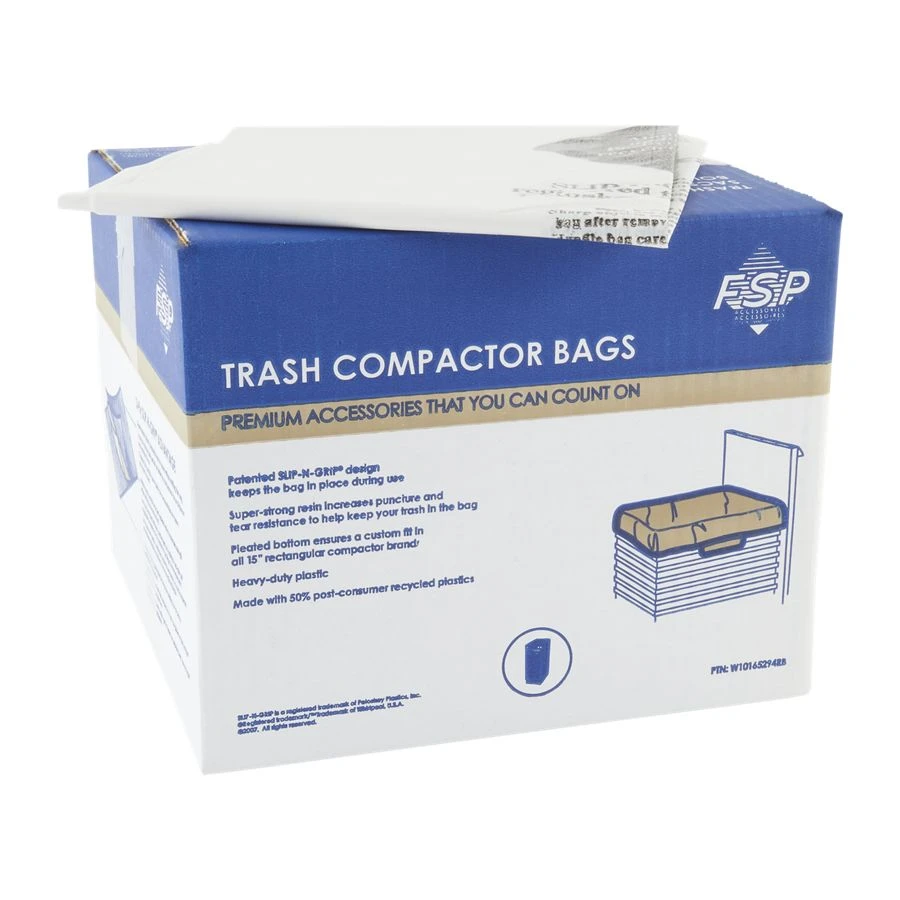 60-pack Of Heavy-duty Plastic Compactor Bags With Odor Remover For 15-in Compactor Models W10165294RB