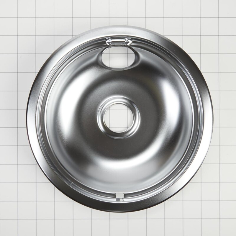 Electric Range Round Burner Drip Bowl, Chrome W10196405RW