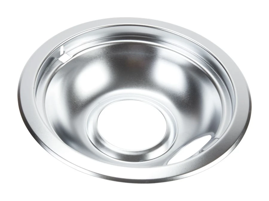 Range Electric/cooktop 6-in Round Drip Bowl (single-pack) - Chrome For Non-hinged, 2-wire Plug Cooking Elements W10196406RW