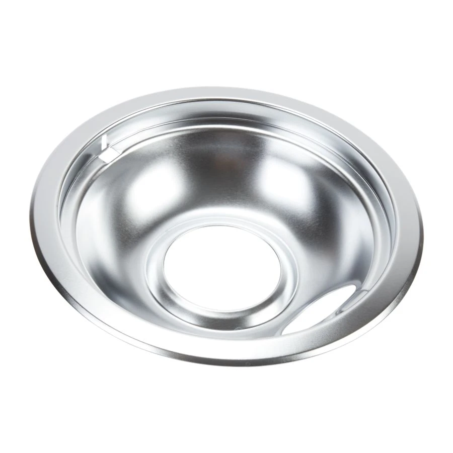 Range Electric/cooktop 6-in Round Drip Bowl (single-pack) - Chrome For Non-hinged, 2-wire Plug Cooking Elements W10196406RW
