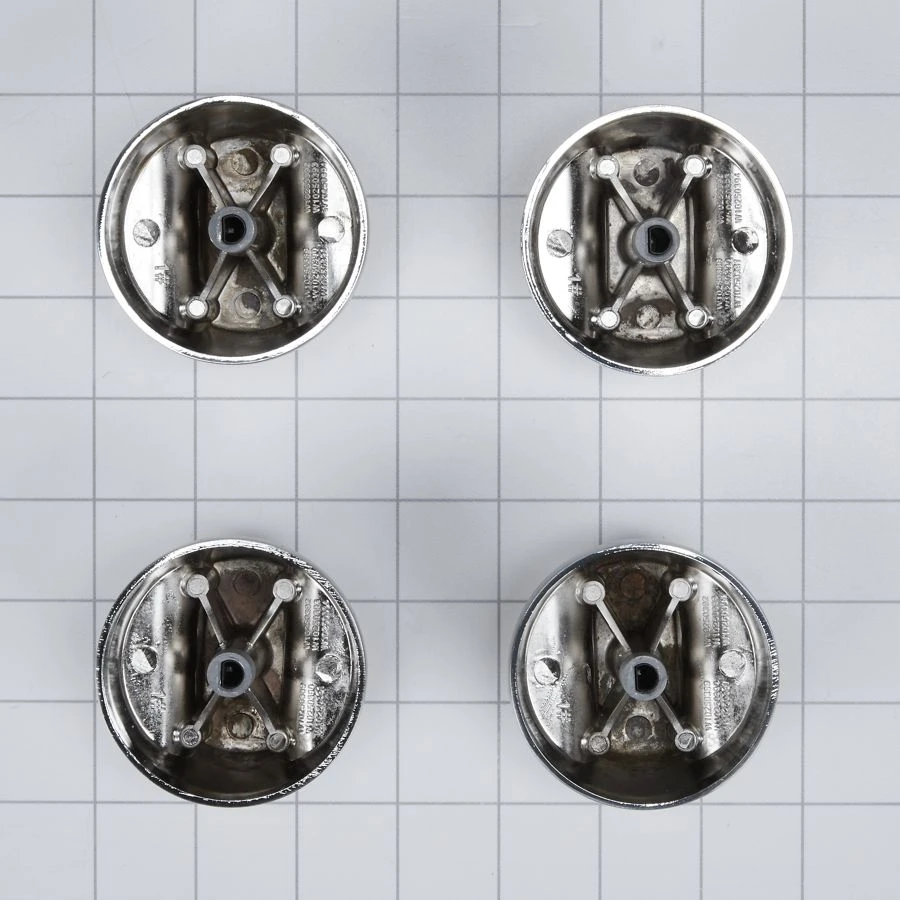 Kitchenaid 30-in Range Bladed, Stemless, Brushed Burner Knobs Kit (set Of 4) - Stainless Steel W10231702