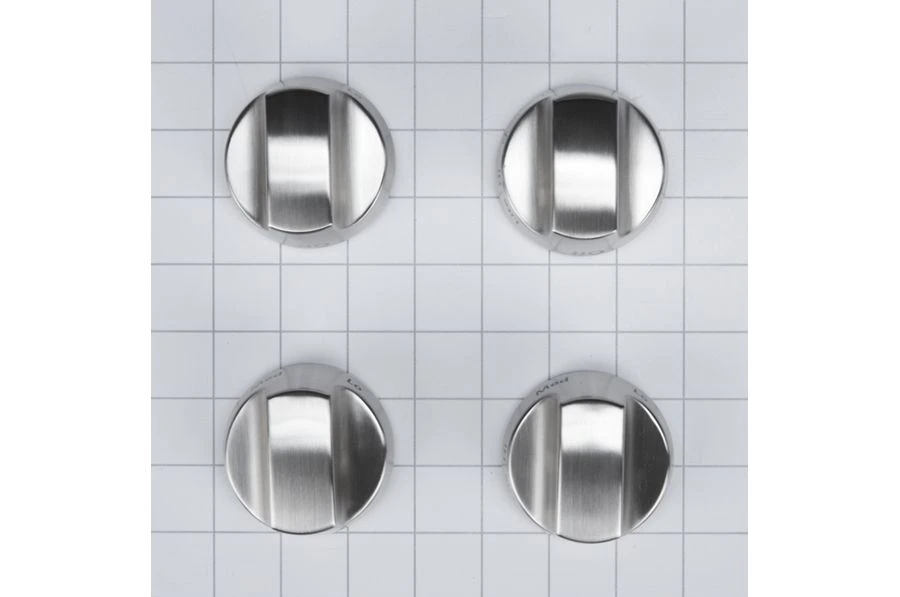 KitchenAid 30-IN Range Bladed, Stemless, Brushed Burner Knobs Kit (Set of 4) - Stainless Steel W10231702