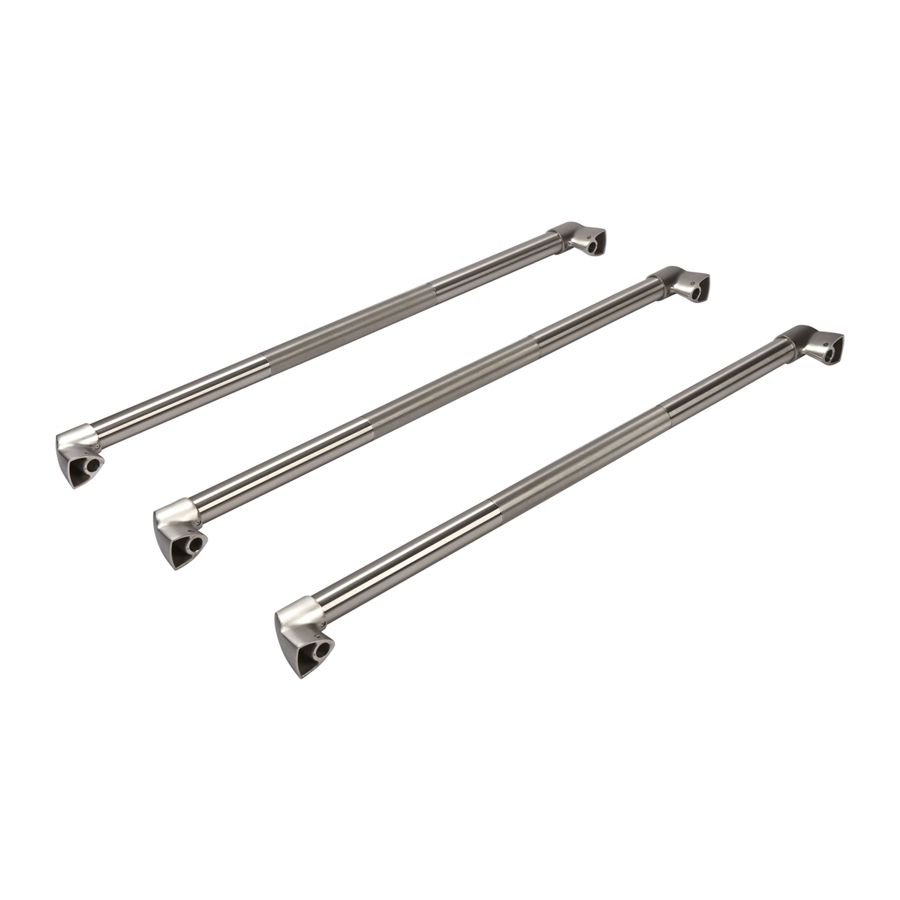 Refrigerator Euro-style Handle Kit For Fdbm, Non-dispensing Models With Wood Panels - Stainless Steel W10250642