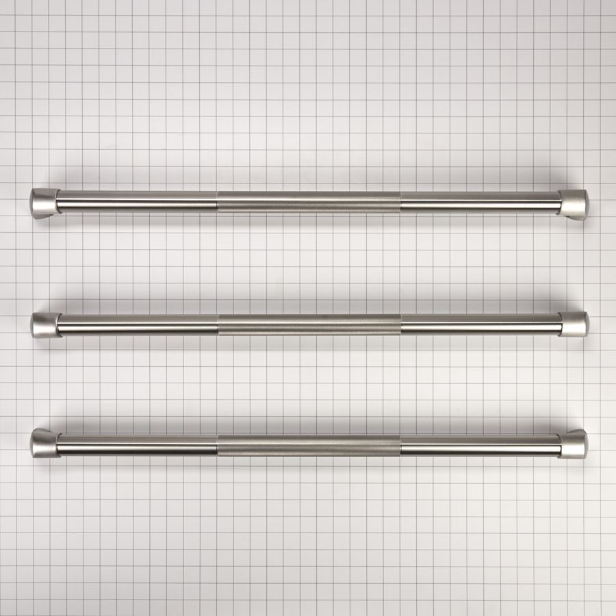 Refrigerator Euro-style Handle Kit For Fdbm, Non-dispensing Models With Wood Panels - Stainless Steel W10250642