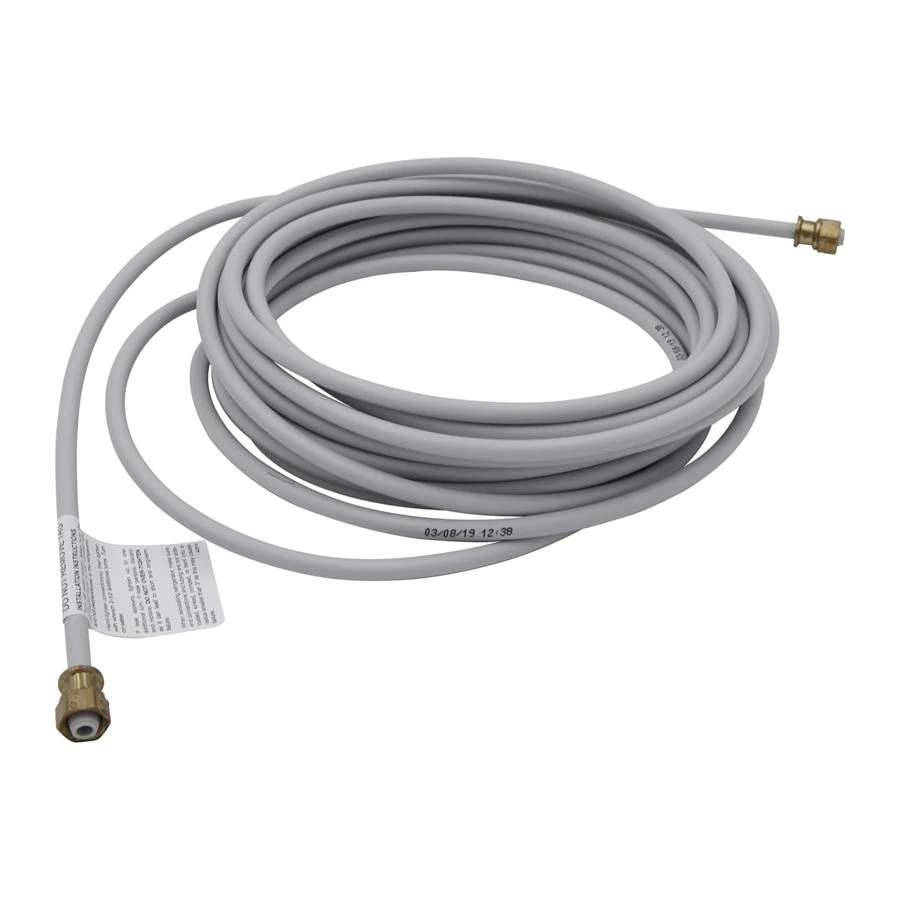 Refrigerator Water Line Installation Kit, Gray, with 25' of PEX tubing and 1/4" fittings for ice and water hook up W10267701RP