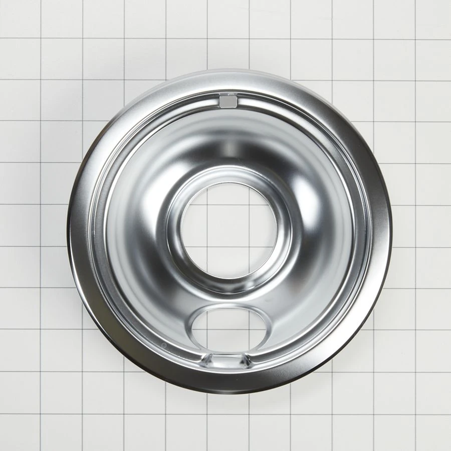 Range Electric/Cooktop 4-Pack Round Drip Bowls (Two 6-IN and Two 8-IN) - Chrome for Non-Hinged, 2-Wire Plug Cooking Elements W10278125
