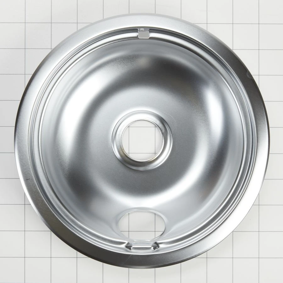 Range Electric/Cooktop 4-Pack Round Drip Bowls (Two 6-IN and Two 8-IN) - Chrome for Non-Hinged, 2-Wire Plug Cooking Elements W10278125