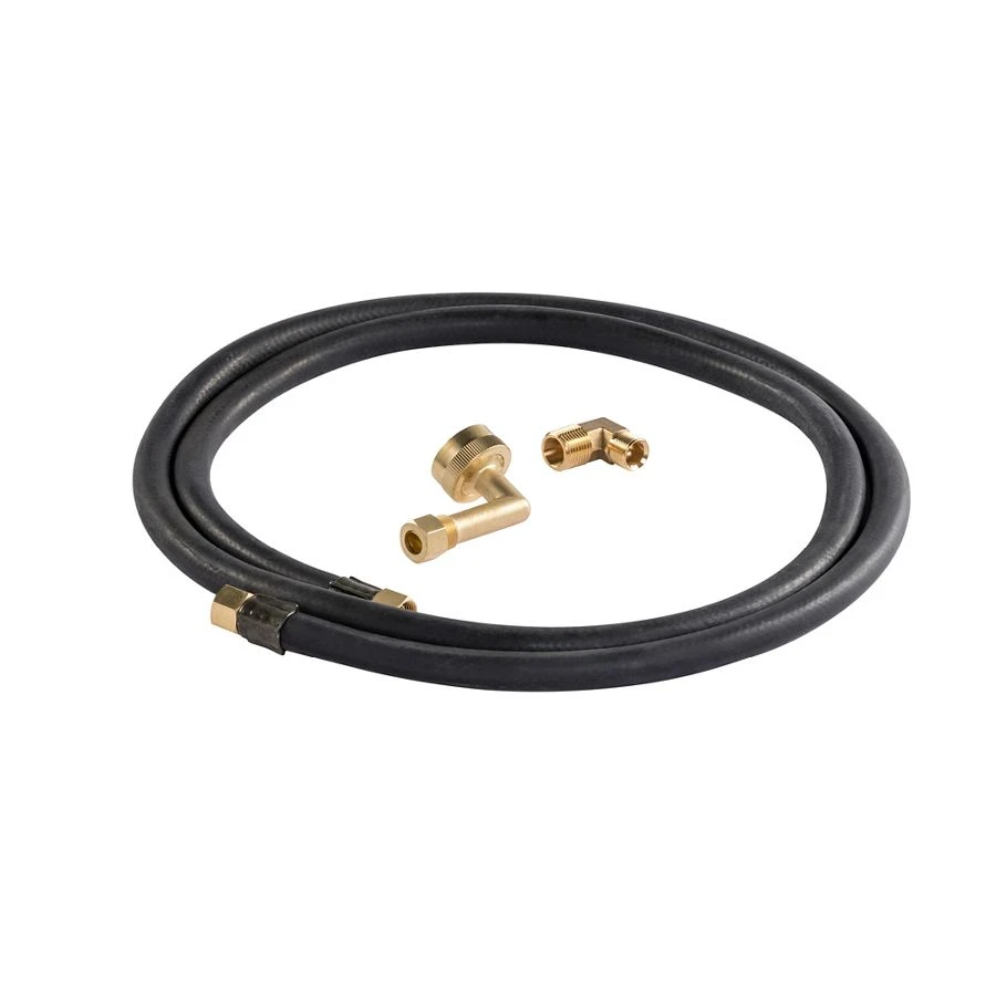 Dishwasher Fill Hose Kit Of 6' Epdm Water Supply Line With 3/8" Compression Fitting (2), 3/4" Gooseneck, 3/8" Elbow W10278627IP