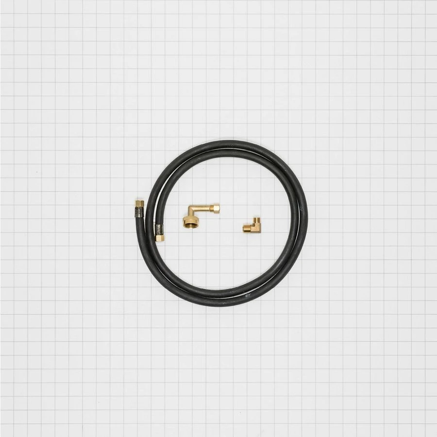 Dishwasher Fill Hose Kit Of 6' Epdm Water Supply Line With 3/8" Compression Fitting (2), 3/4" Gooseneck, 3/8" Elbow W10278627IP