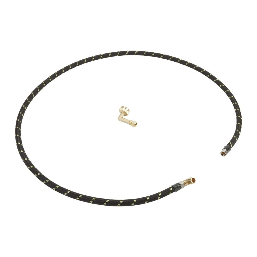Dishwasher Water Line Installation Kit with 6' hose, 3/8" x 3/8" NPT male compression elbow, 3/4" x 3/8" brass gooseneck W10278635RP