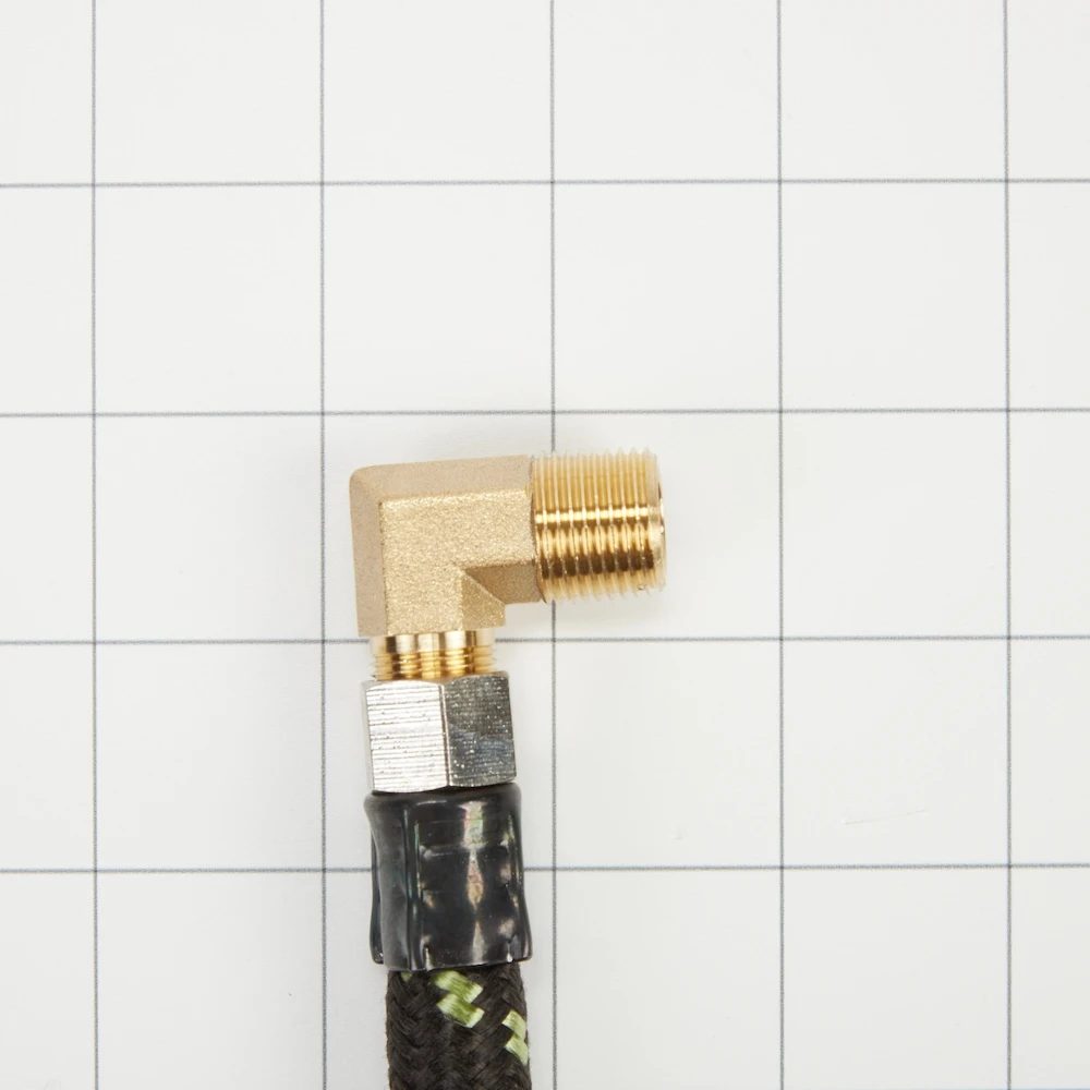 Dishwasher Water Line Installation Kit With 6' Hose, 3/8" X 3/8" Npt Male Compression Elbow, 3/4" X 3/8" Brass Gooseneck W10278635RP