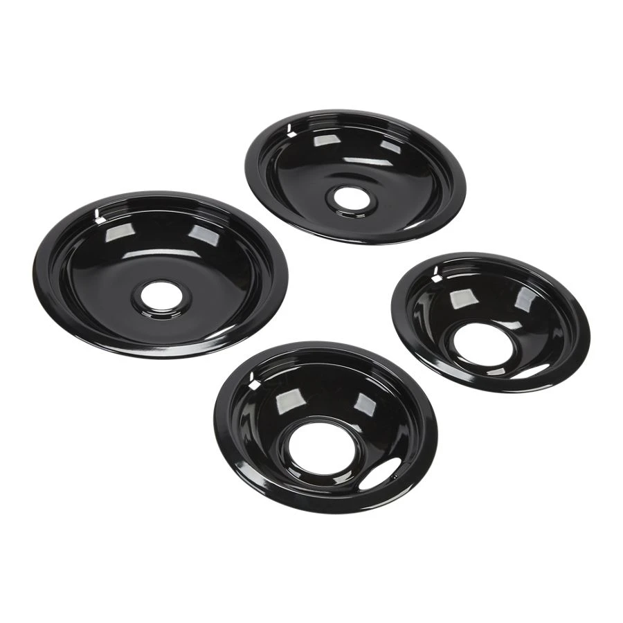 Range Electric/cooktop 4-pack Round Drip Bowls (two 6-in And Two 8-in) - Black For Non-hinged, 2-wire Plug Cooking Elements W10288051